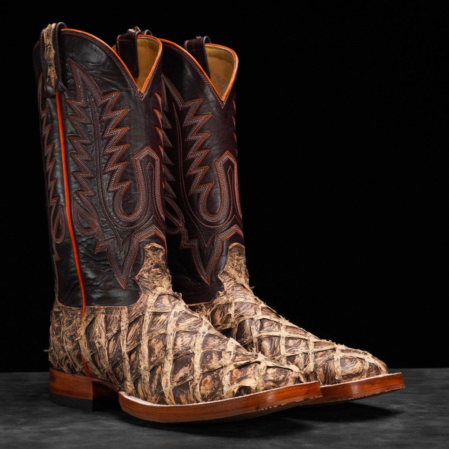 Genuine Rustic Mink Pirarucu - Square Toe