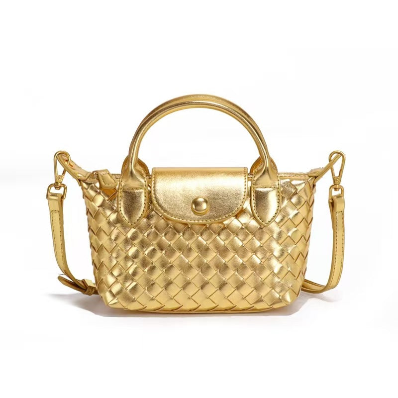 Hand-woven Shoulder Dumpling Bag