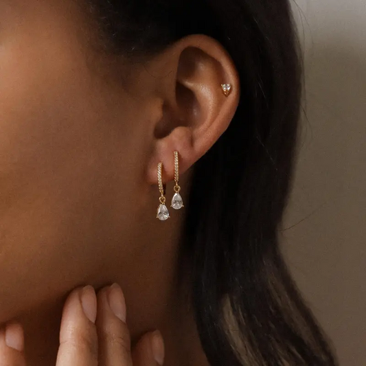 Diamond Drop Huggies