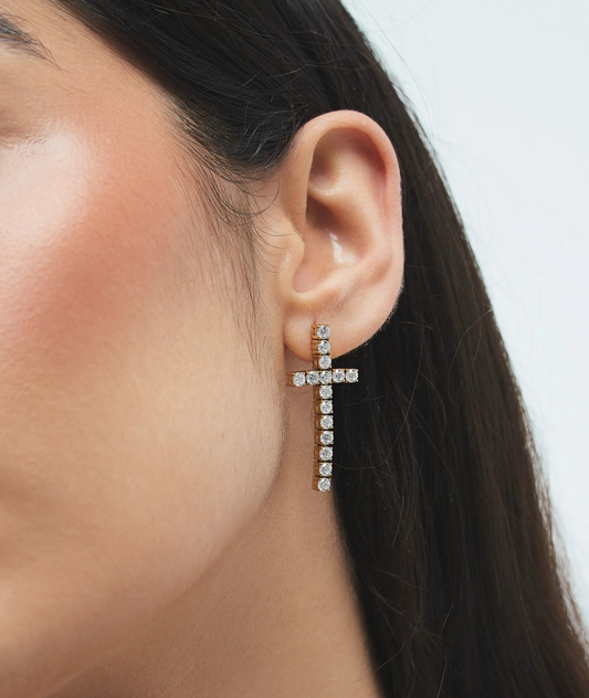 Crystal Faith Stud Earrings