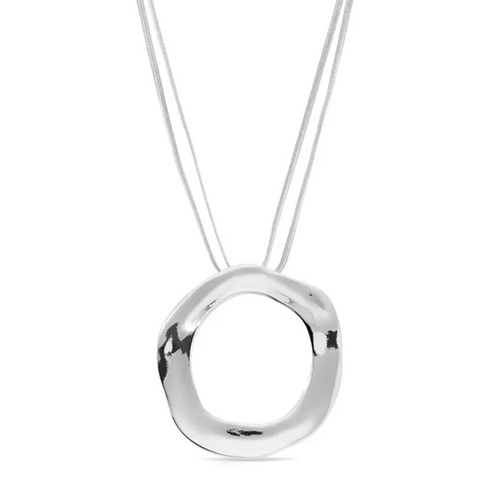 Open Circle Statement Necklace
