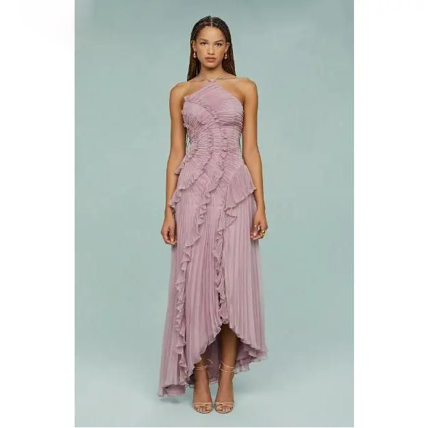 Women's Sexy Ruffle Halter Dress