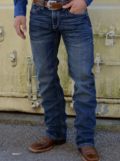 Men’s Rocker Stretch Straight Jeans – Deep Indigo