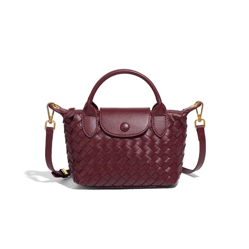 Hand-woven Shoulder Dumpling Bag