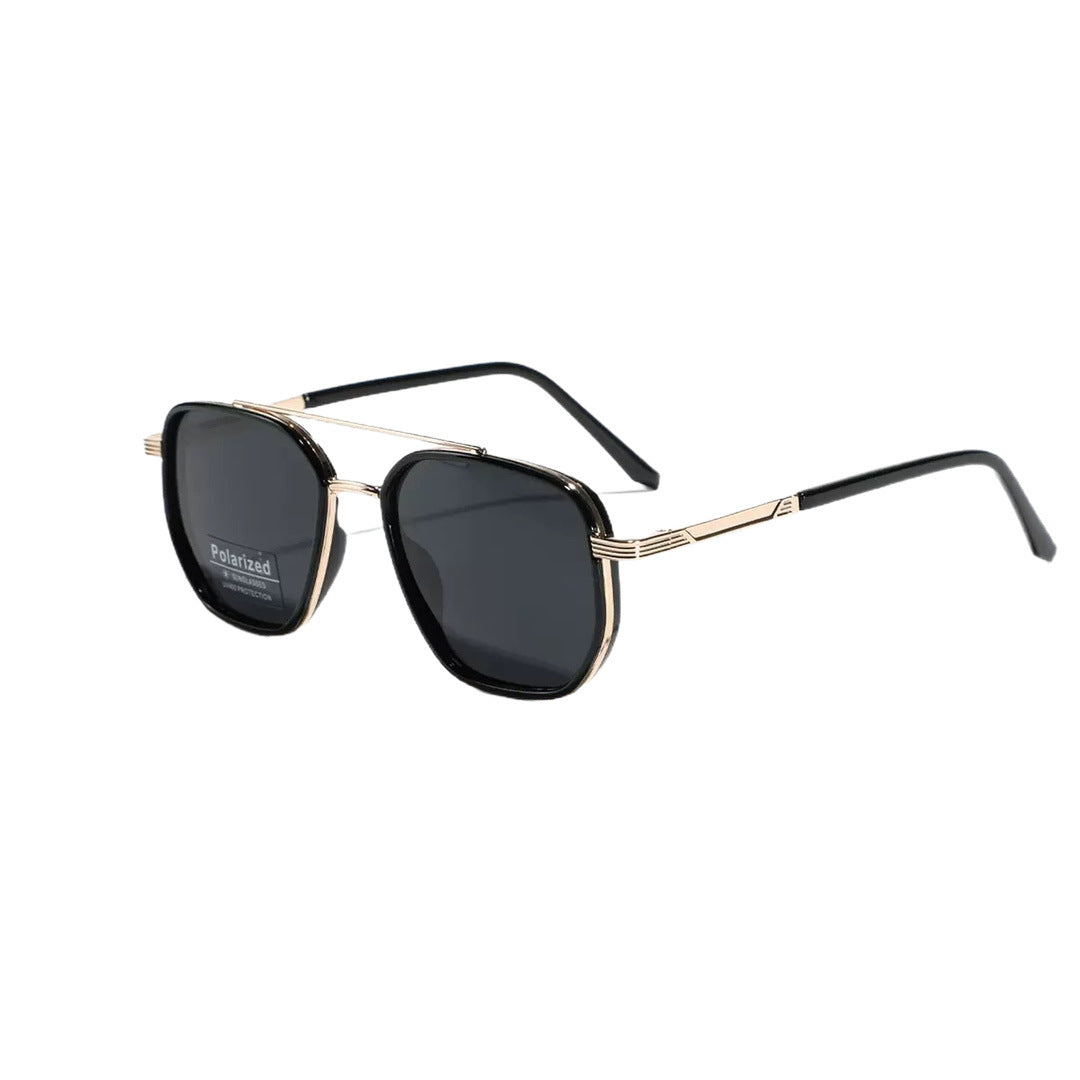 Geometric Frame Double Beam Sunglasses