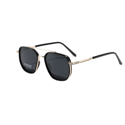 Geometric Frame Double Beam Sunglasses