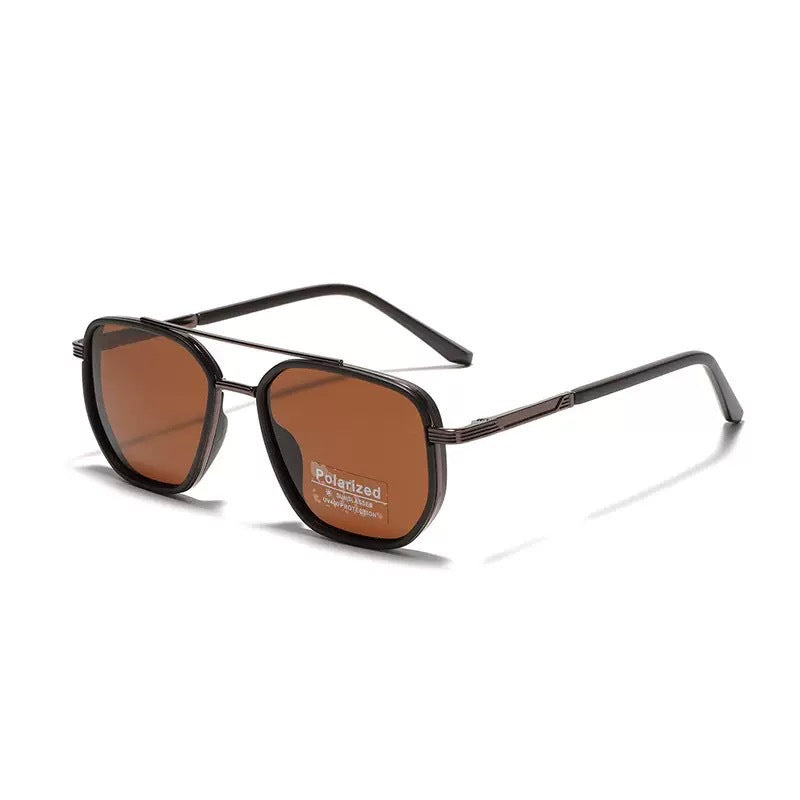 Geometric Frame Double Beam Sunglasses