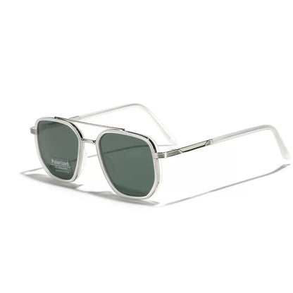 Geometric Frame Double Beam Sunglasses