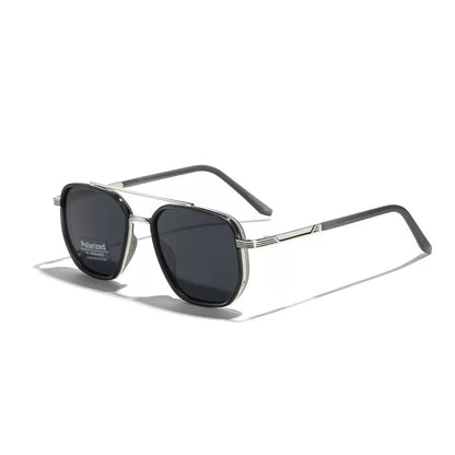 Geometric Frame Double Beam Sunglasses