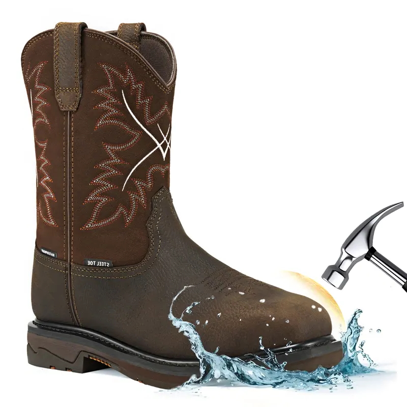 Men's Steel Toe Waterproof Work Boots - Square Toe