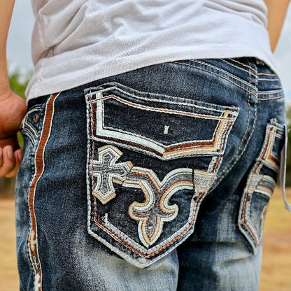 Men’s Straight Fit Dark Blue Jean
