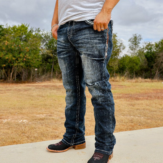 Men’s Straight Fit Dark Blue Jean