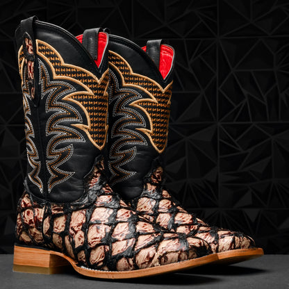 Orix Jumbo Pirarusu Leather Boots - Square Toe