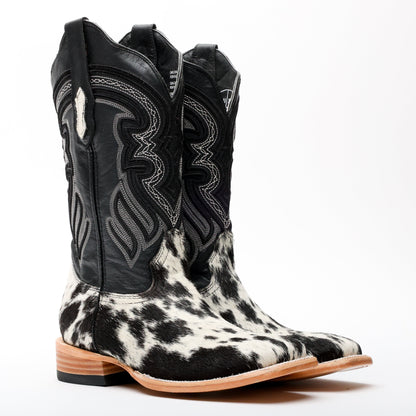 Genuine Cowhide Boots - Square Toe