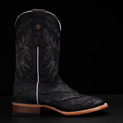 Matte Black Pirarucu – Square Toe