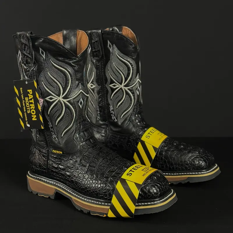Nuca Negro Steel Toe Work Boots