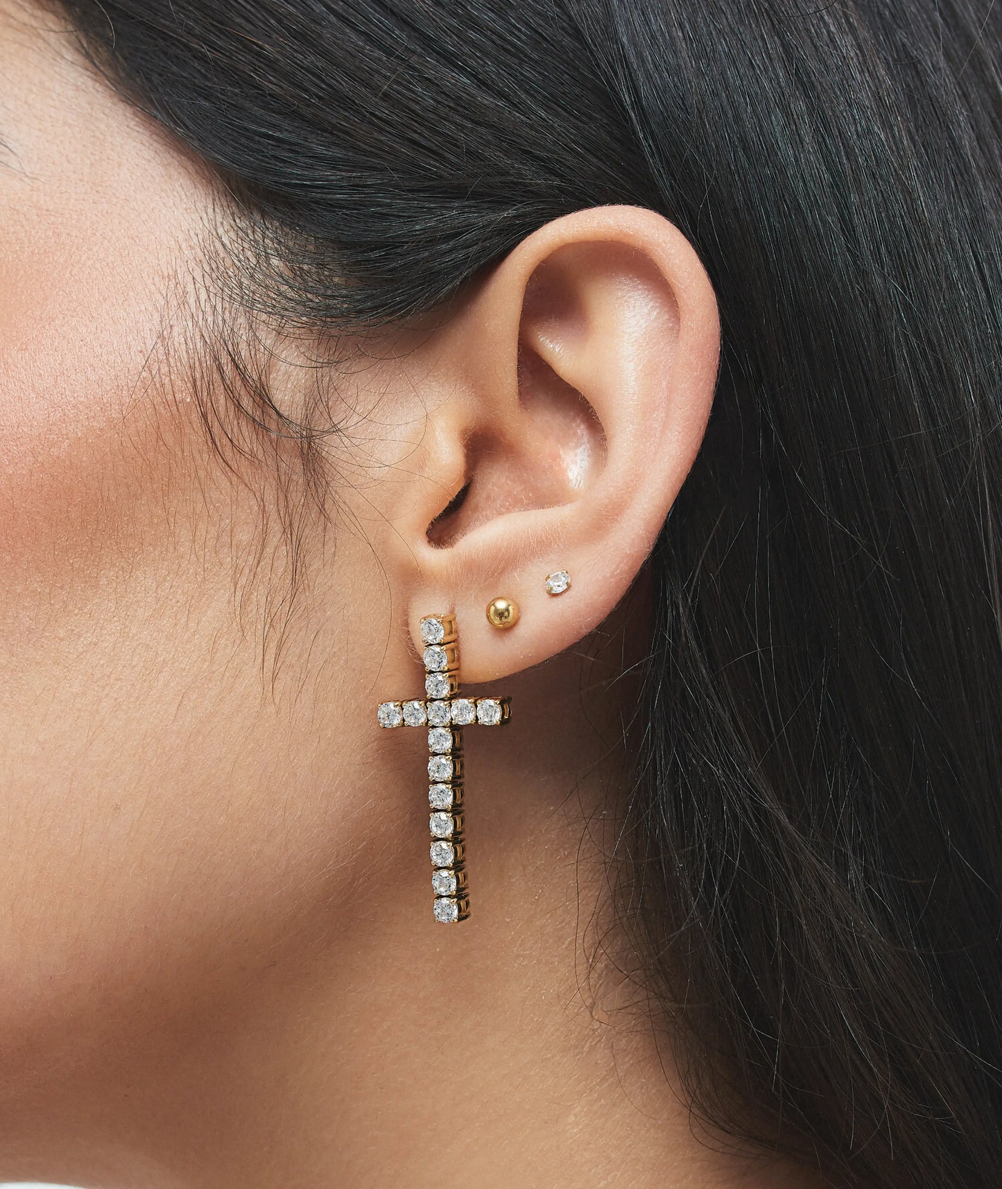 Crystal Faith Stud Earrings
