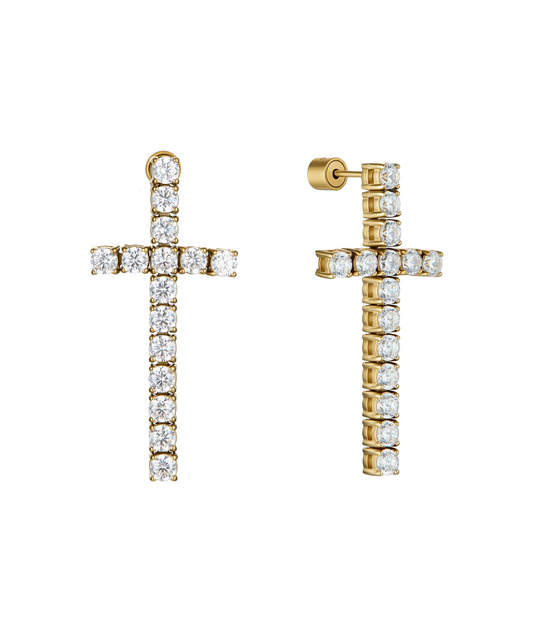 Crystal Faith Stud Earrings