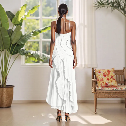Women's Sexy Ruffle Halter Dress
