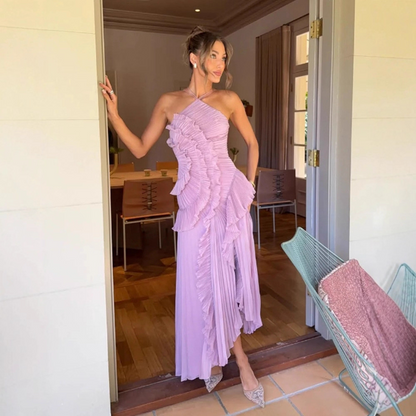 Women's Sexy Ruffle Halter Dress