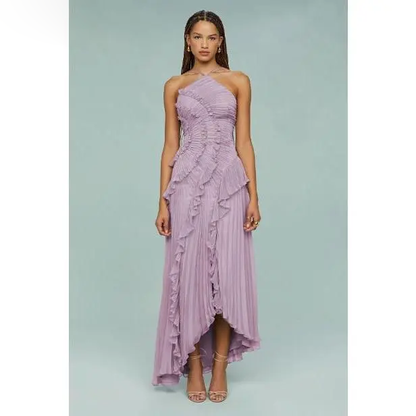 Women's Sexy Ruffle Halter Dress