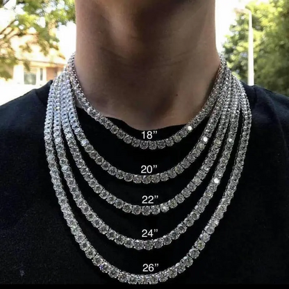 Simulated Diamond Tennis Necklace