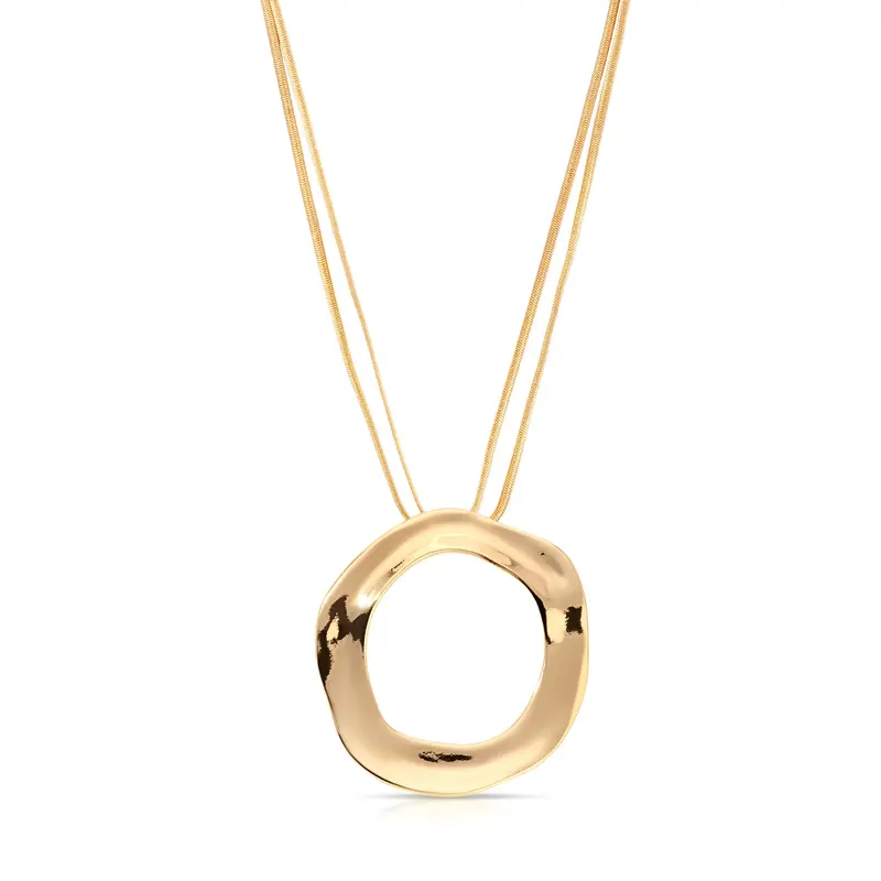 Open Circle Statement Necklace