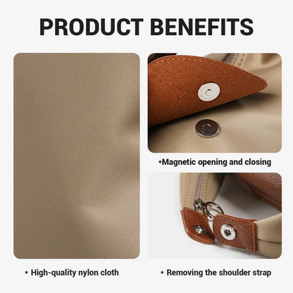 Fashion Crescent Bag Lightweight Durable Nylon Handbag