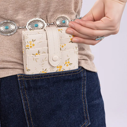 Womens Small Wallet Bifold RFID Credit Card Holder with Multiple Credit Card Slots