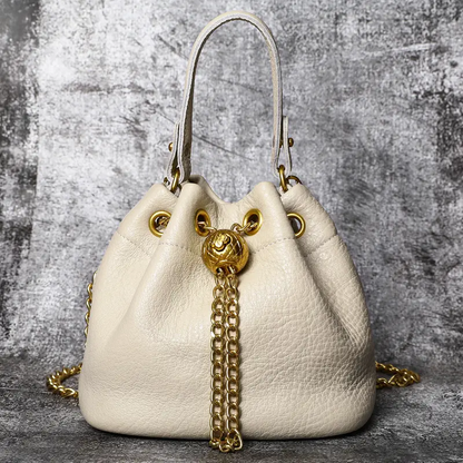 Ladies' First-Layer Cowhide Bucket Bag