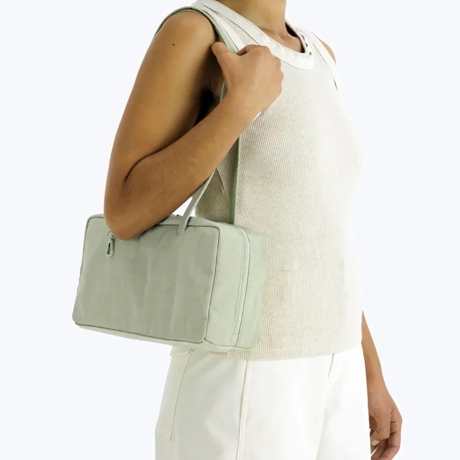 Nylon Bowler Bag - Celadon