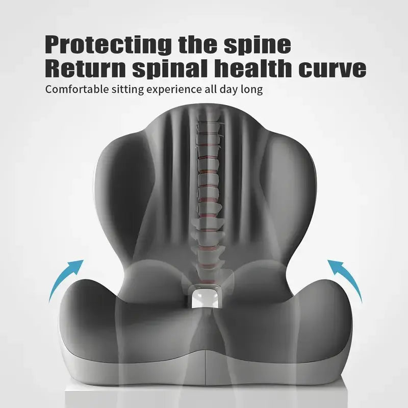 Ergonomic Memory Foam Seat Cushion with Lumbar & Back Support