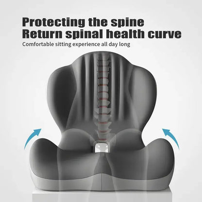 Ergonomic Memory Foam Seat Cushion with Lumbar & Back Support