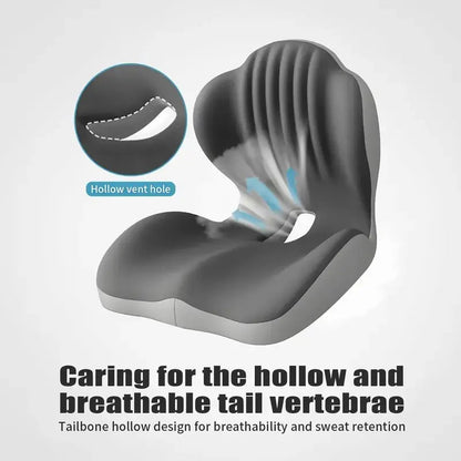 Ergonomic Memory Foam Seat Cushion with Lumbar & Back Support