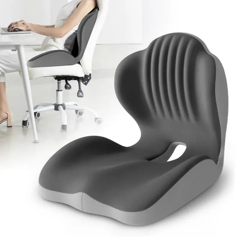 Ergonomic Memory Foam Seat Cushion with Lumbar & Back Support