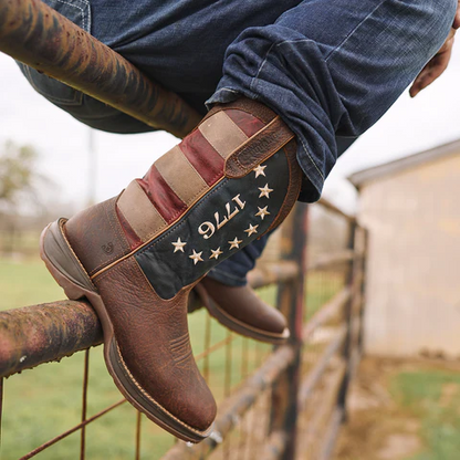 America 1776 Square Toe Pull On Boots