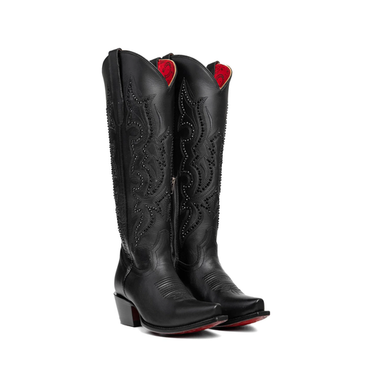 Tall Red Bottom Snip Toe Cowgirl Boots