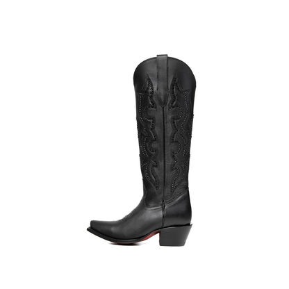 Tall Red Bottom Snip Toe Cowgirl Boots