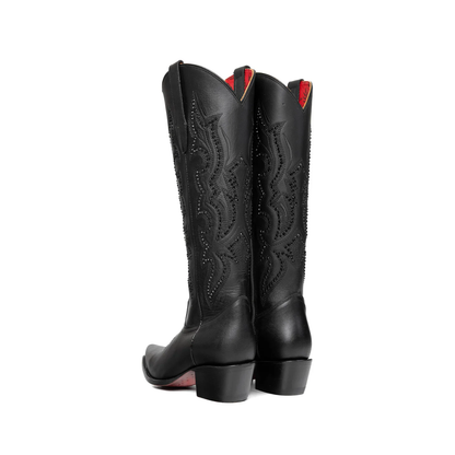Tall Red Bottom Snip Toe Cowgirl Boots
