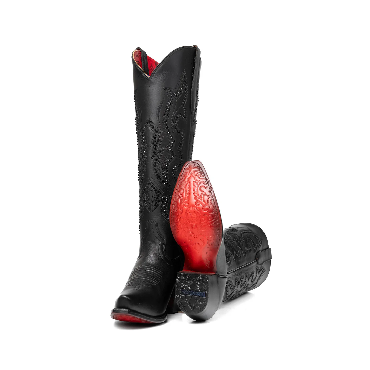 Tall Red Bottom Snip Toe Cowgirl Boots