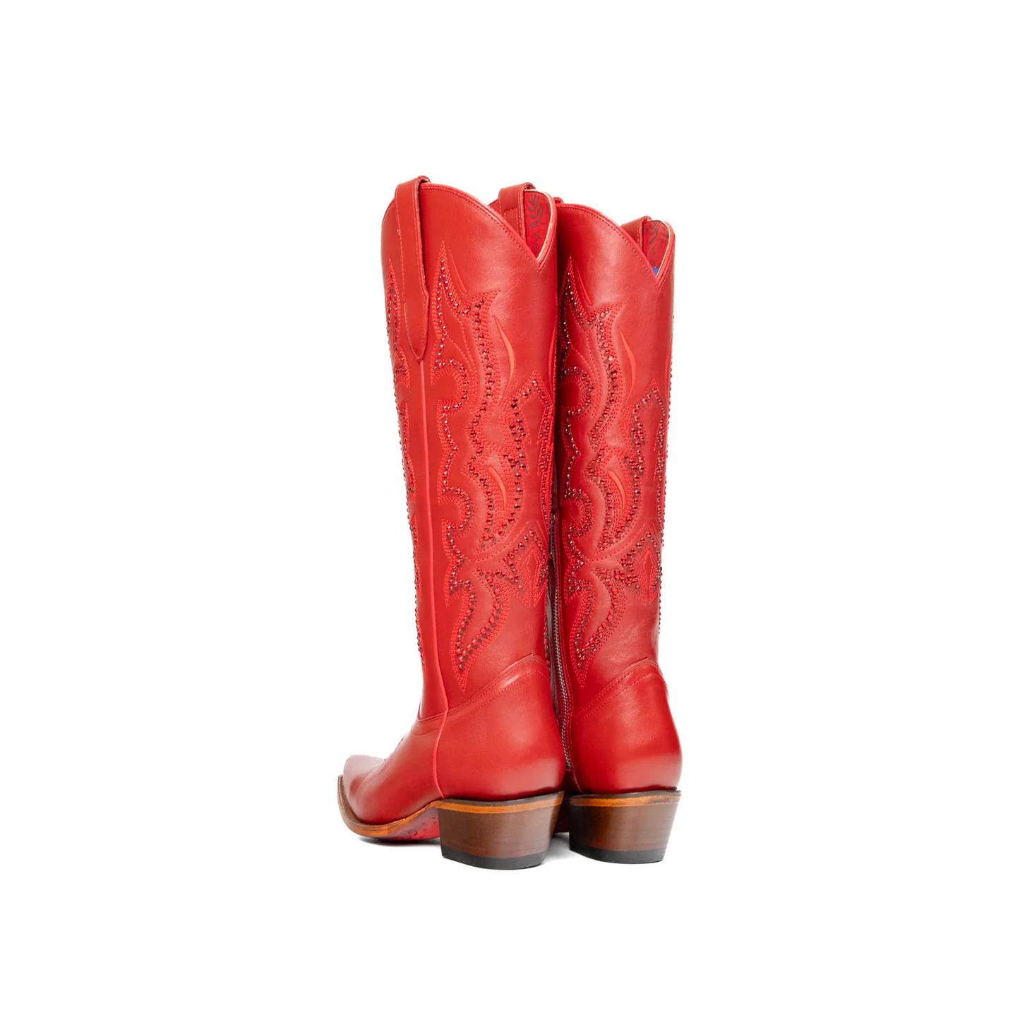 Tall Red Bottom Snip Toe Cowgirl Boots
