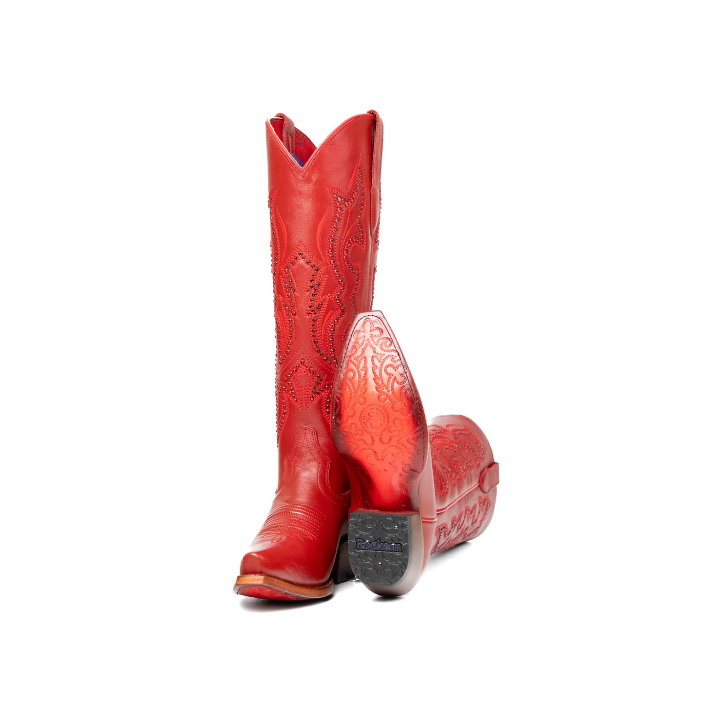 Tall Red Bottom Snip Toe Cowgirl Boots