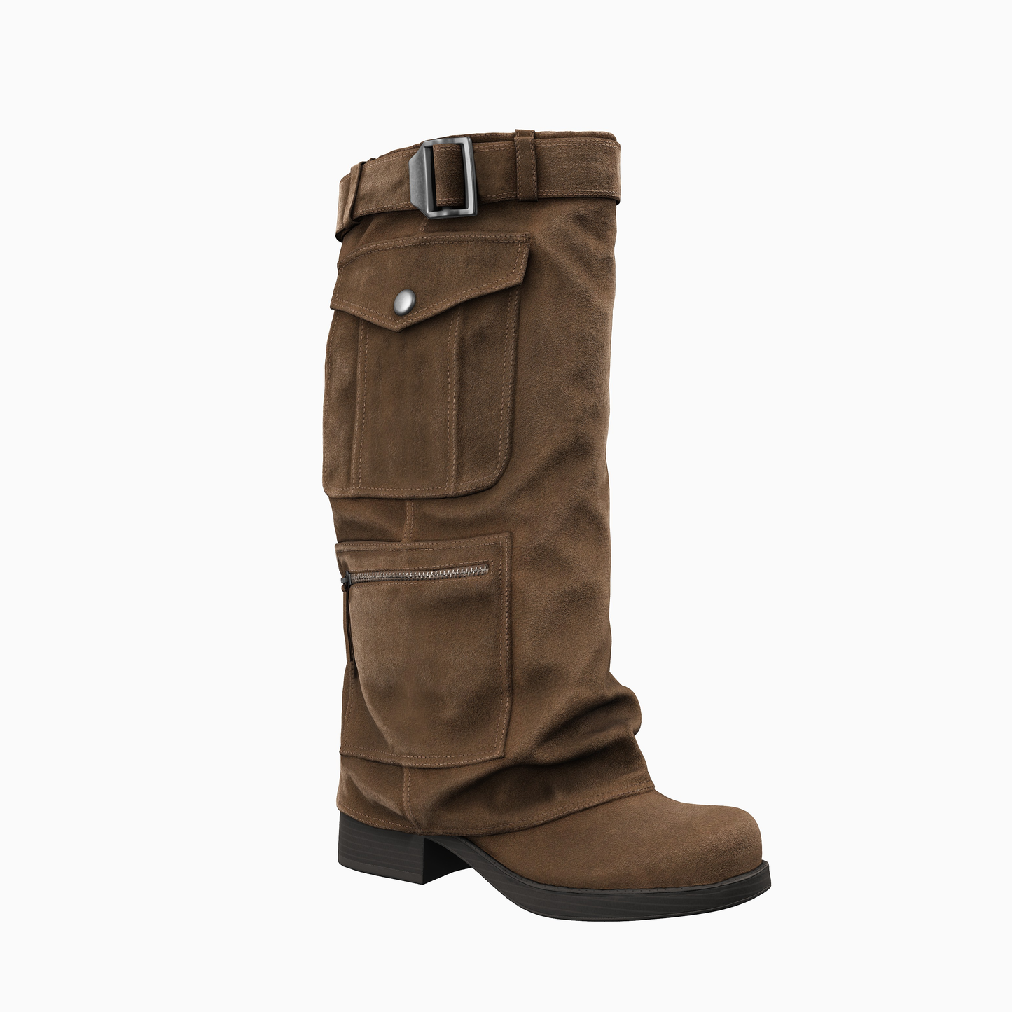 Flat Boots with Pant Pockets