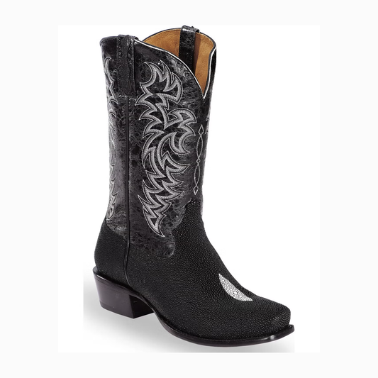 Men's Stingray Exotic Boots - Square Toe