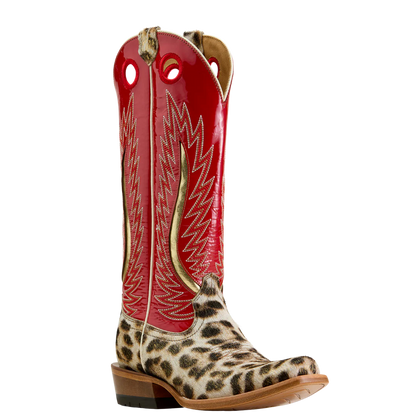 Ladies Leopard and Red Western Boots