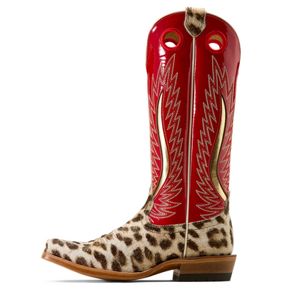 Ladies Leopard and Red Western Boots