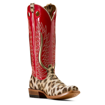 Ladies Leopard and Red Western Boots