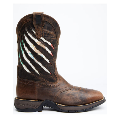 Men's Scratch Flag Performance Western Boots - Broad Square Toe