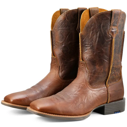 Hand Painted Western Cowboy Boots, Full Grain Cowhide Upper & Shaft