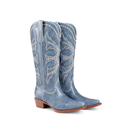 Women's Woven-Texture Western Cowboy Boots